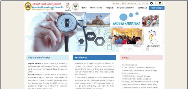 Arogya Karnataka Scheme Portal